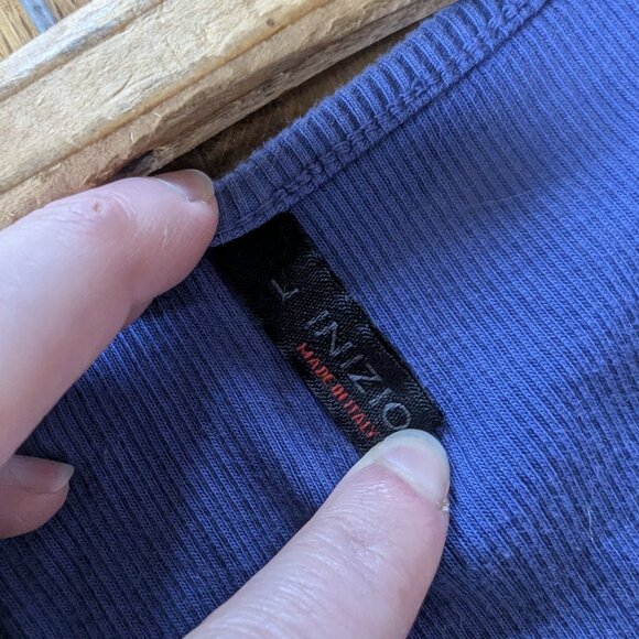 Inizio Blue Linen Maxi Dress Large - Picture 9 of 9